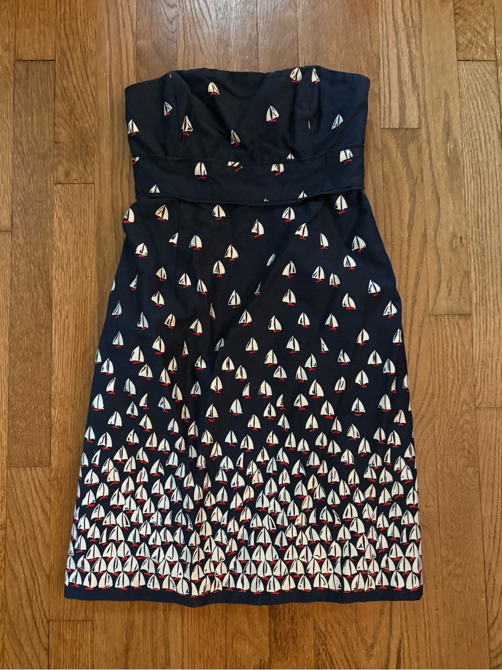 Vineyard Vines Navy Sailboat Print Dress